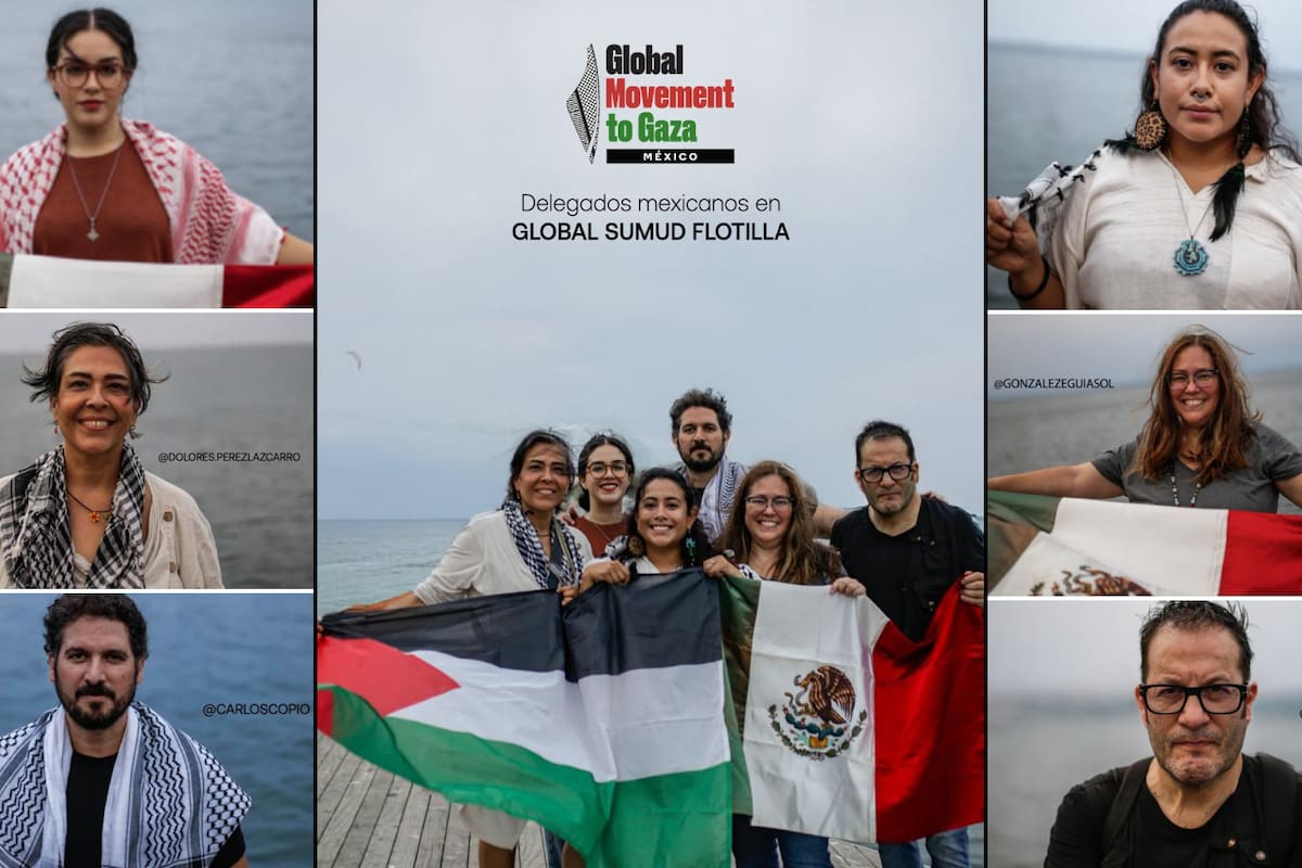 Seis mexicanos viajan en la Flotilla Global Sumud rumbo a Gaza, ¿quiénes son?