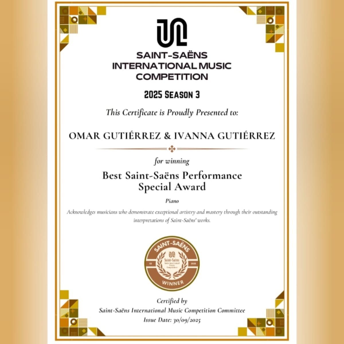 Certamen en el que participaron más de cien músicos de más de veinte países de Europa, Asia y América. Foto: Cortesía