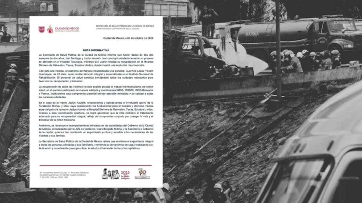 Dos bebés dados de alta tras recibir atención médica en México y Estados Unidos: sólo una víctima permanece hospitalizada tras el incidente de la explosión en Iztapalapa