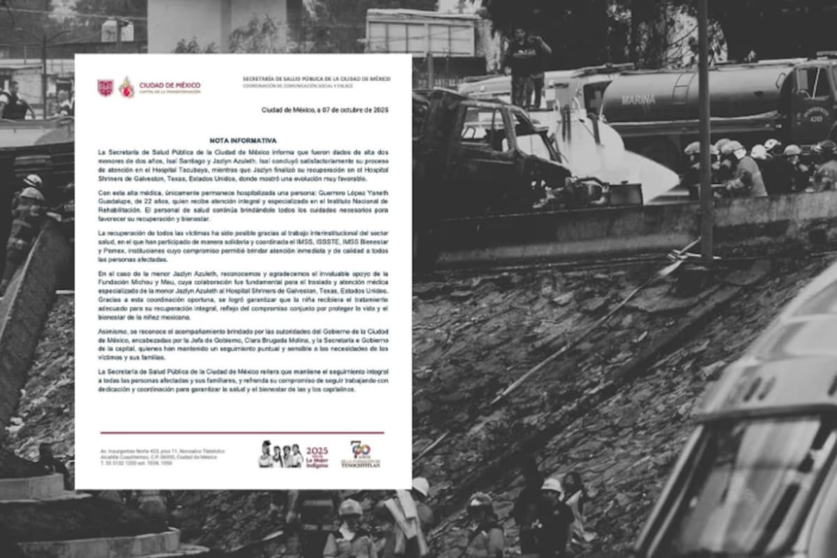 Dos bebés dados de alta tras recibir atención médica en México y Estados Unidos: sólo una víctima permanece hospitalizada tras el incidente de la explosión en Iztapalapa