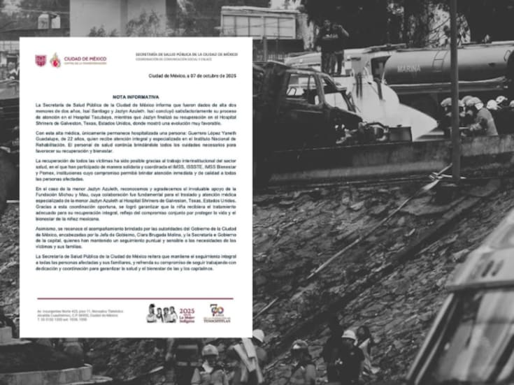 Dos bebés dados de alta tras recibir atención médica en México y Estados Unidos: sólo una víctima permanece hospitalizada tras el incidente de la explosión en Iztapalapa