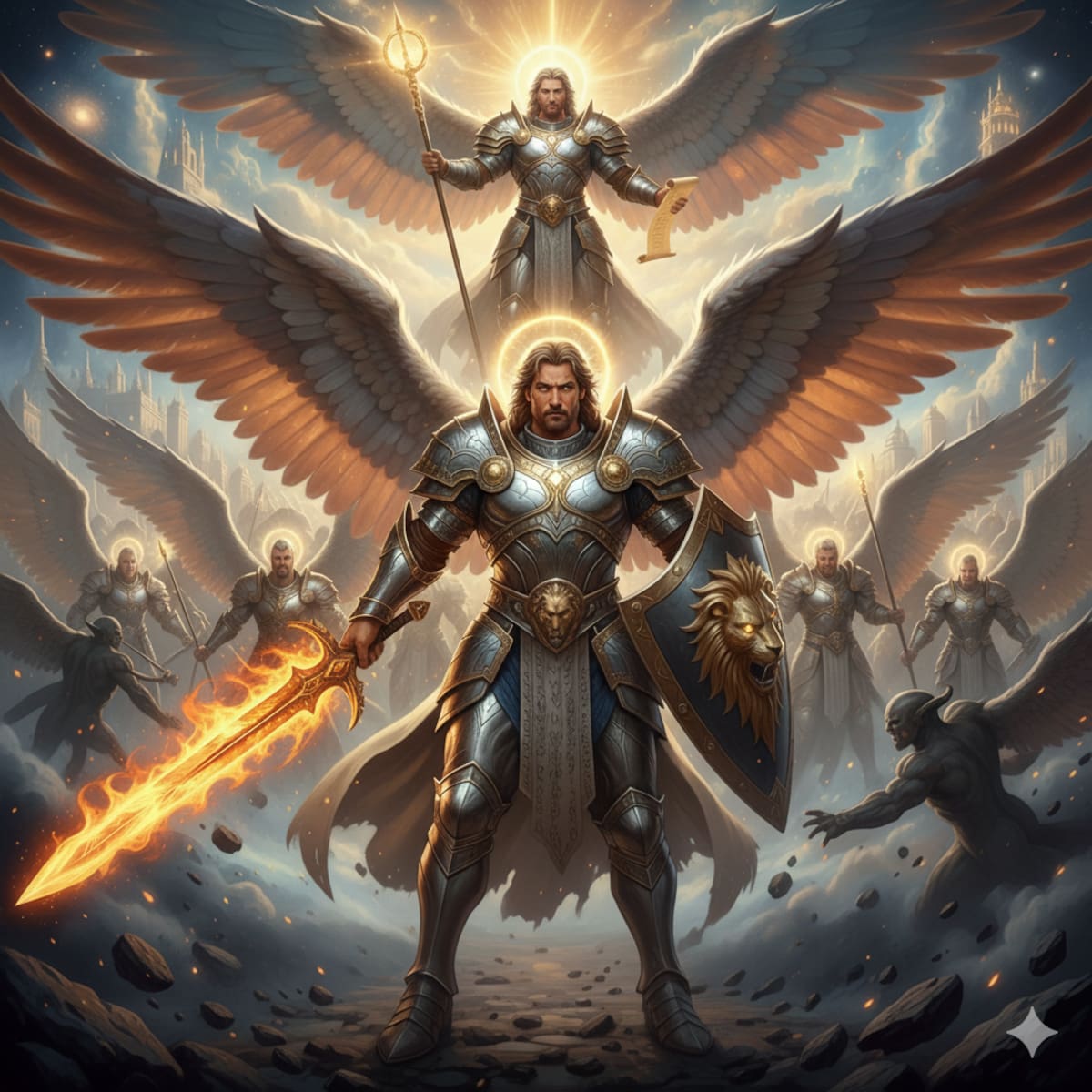 Los Arcángeles son los comandantes del ejército celestial. (Foto: Generada por IA