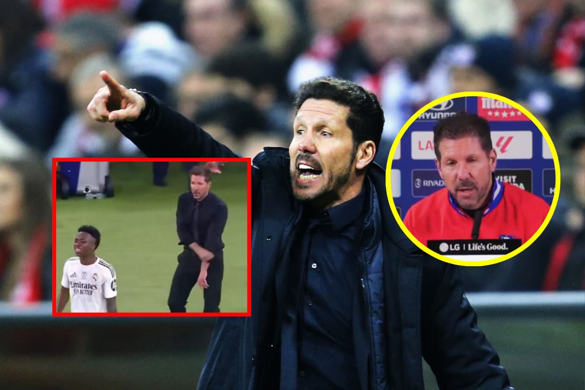 Cholo Simeone se disculpa con Vinicius tras el polémico cruce en la Supercopa