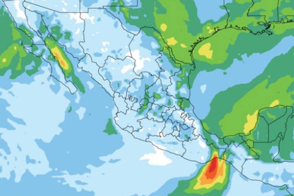 Clima en México: Frente frío mantendrá las lluvias puntuales fuertes en el Sureste mexicano