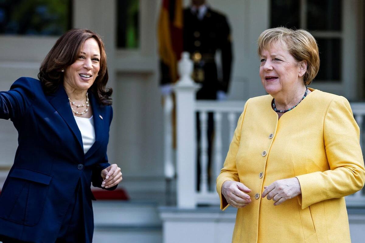 Kamala Harris desayuna con Angela Merkel; escenifican fuerte amistad