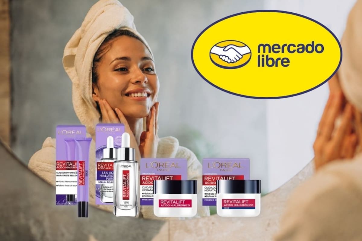 Mercado Libre rebaja 59% el kit L’Oréal Revitalift que incluye serum, cremas hidratantes y tratamiento para contorno de ojos