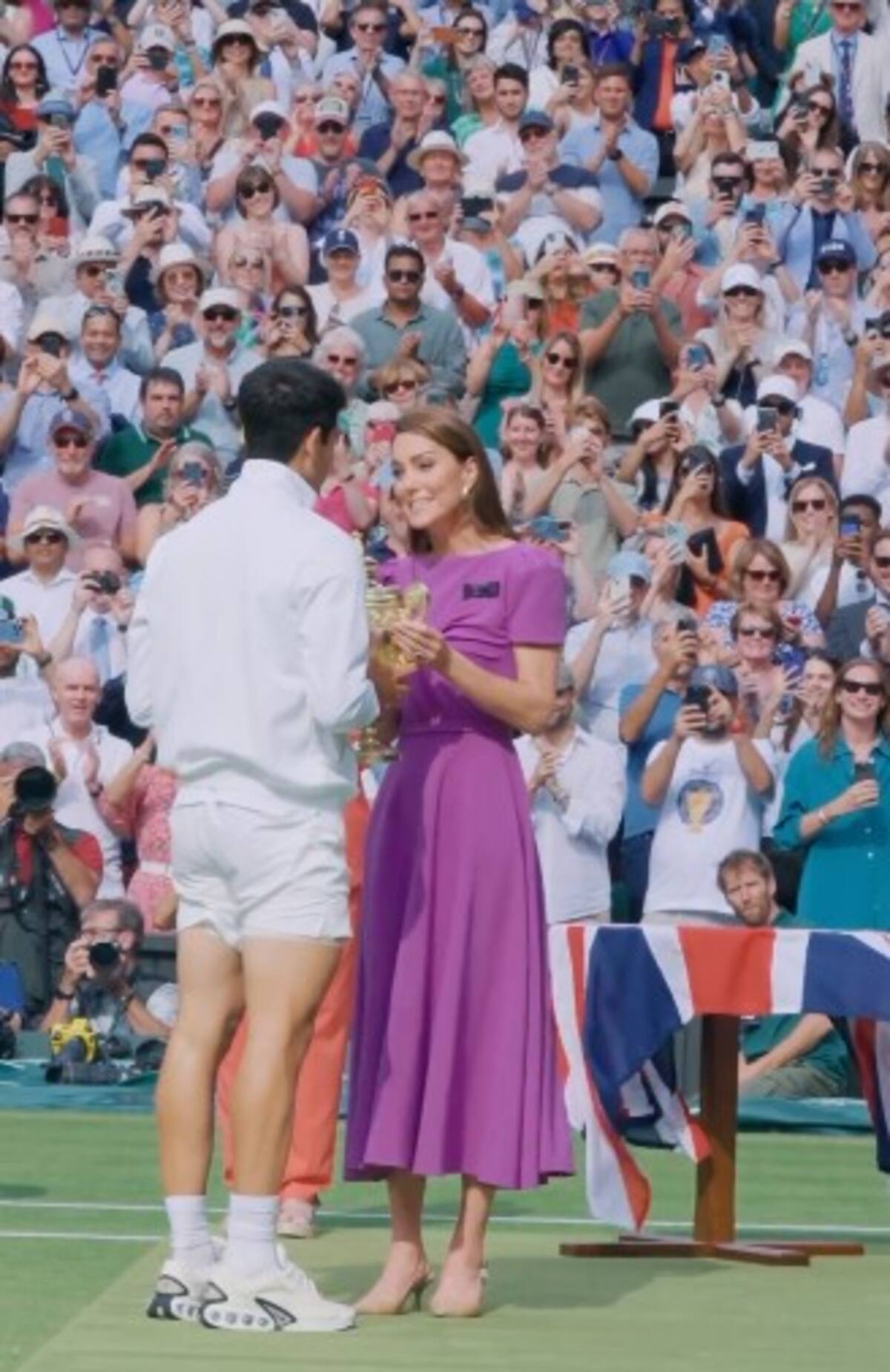 Kate Middleton entregó el trofeo a Carlos Alcaraz / Instagram: @princeandprincessofwales