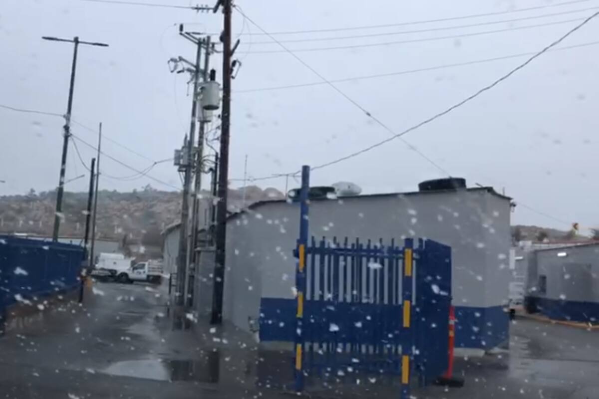 Ligera nevada en La Rumorosa