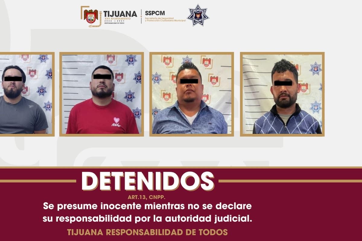 ¡De una riña a un hallazgo de droga! Detienen a cuatro presuntos “montachoques” con cristal en Tijuana