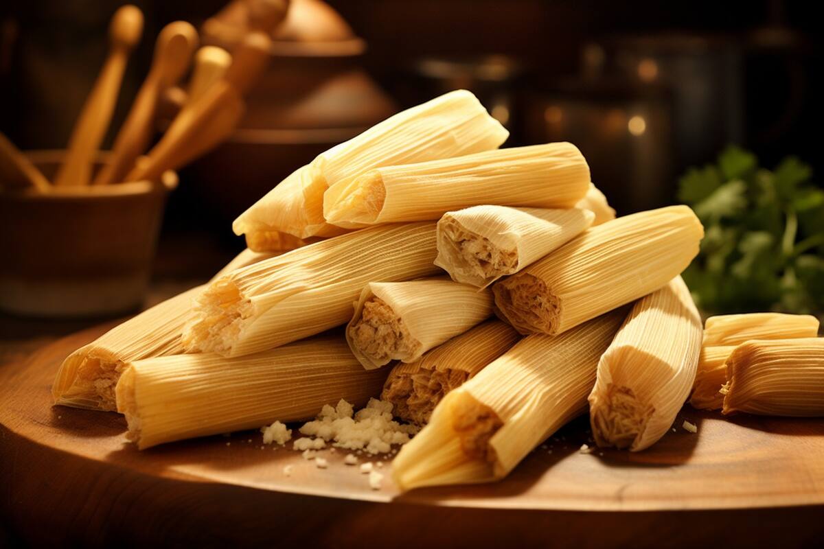 Tamales cocidos al vapor, con masa ligera y aceite de coco, ideales para cuidar la figura.