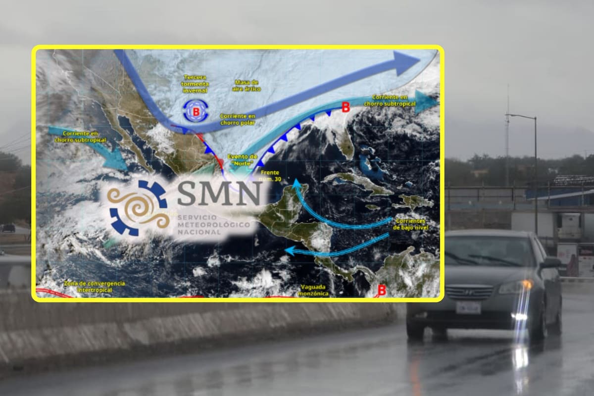 Frente frío 30 y su masa de aire polar ‘congelarán’ estas ciudades mañana lunes y martes con lluvias torrenciales, evento de “Norte” de hasta 120 km/h y heladas que alcanzarán temperaturas de -15°C
