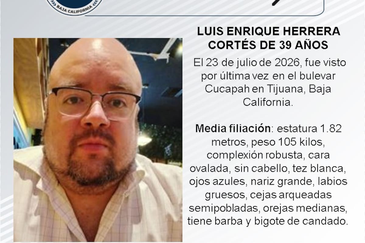 Se busca Luis Enrique Herrera Cortés de 39 años