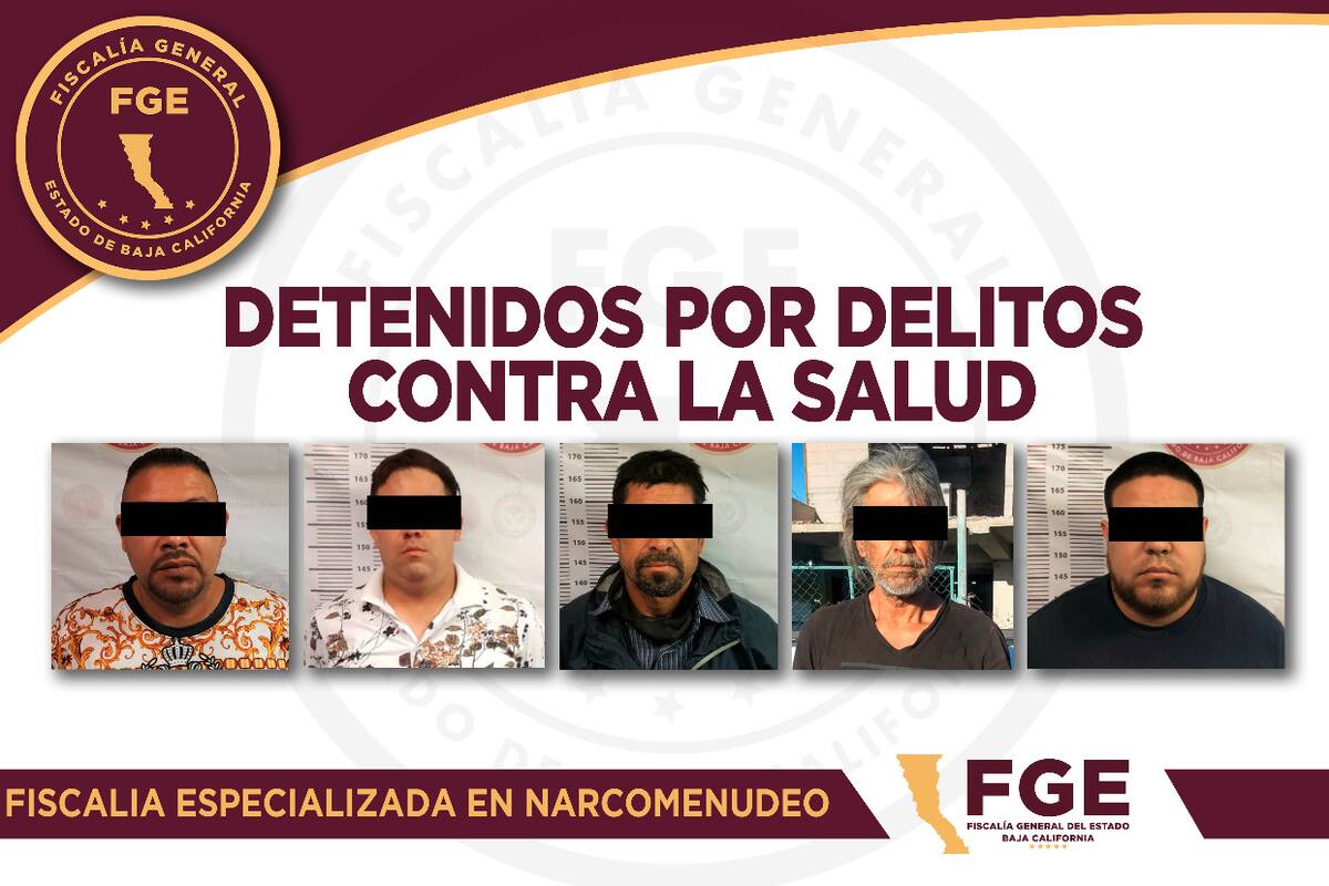 Aseguran a cinco hombres en posesión de droga