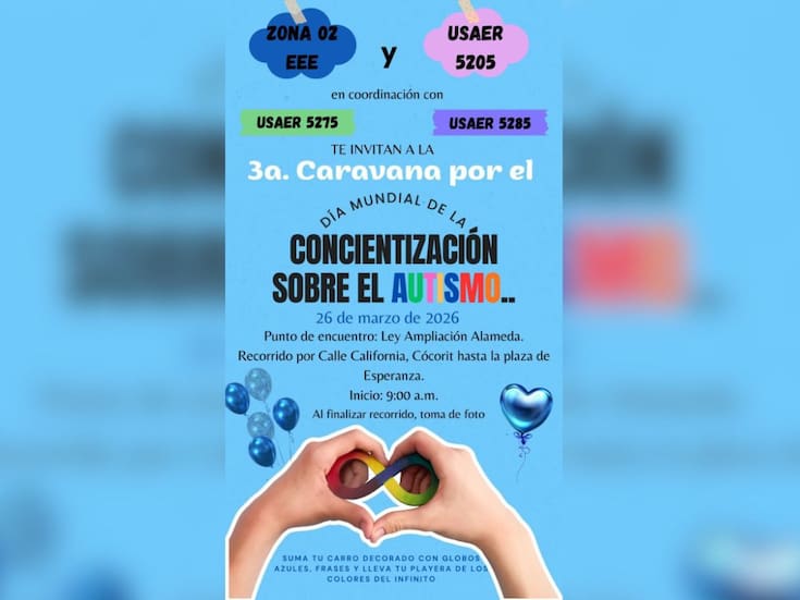 Preparan caravana para concientizar sobre el autismo