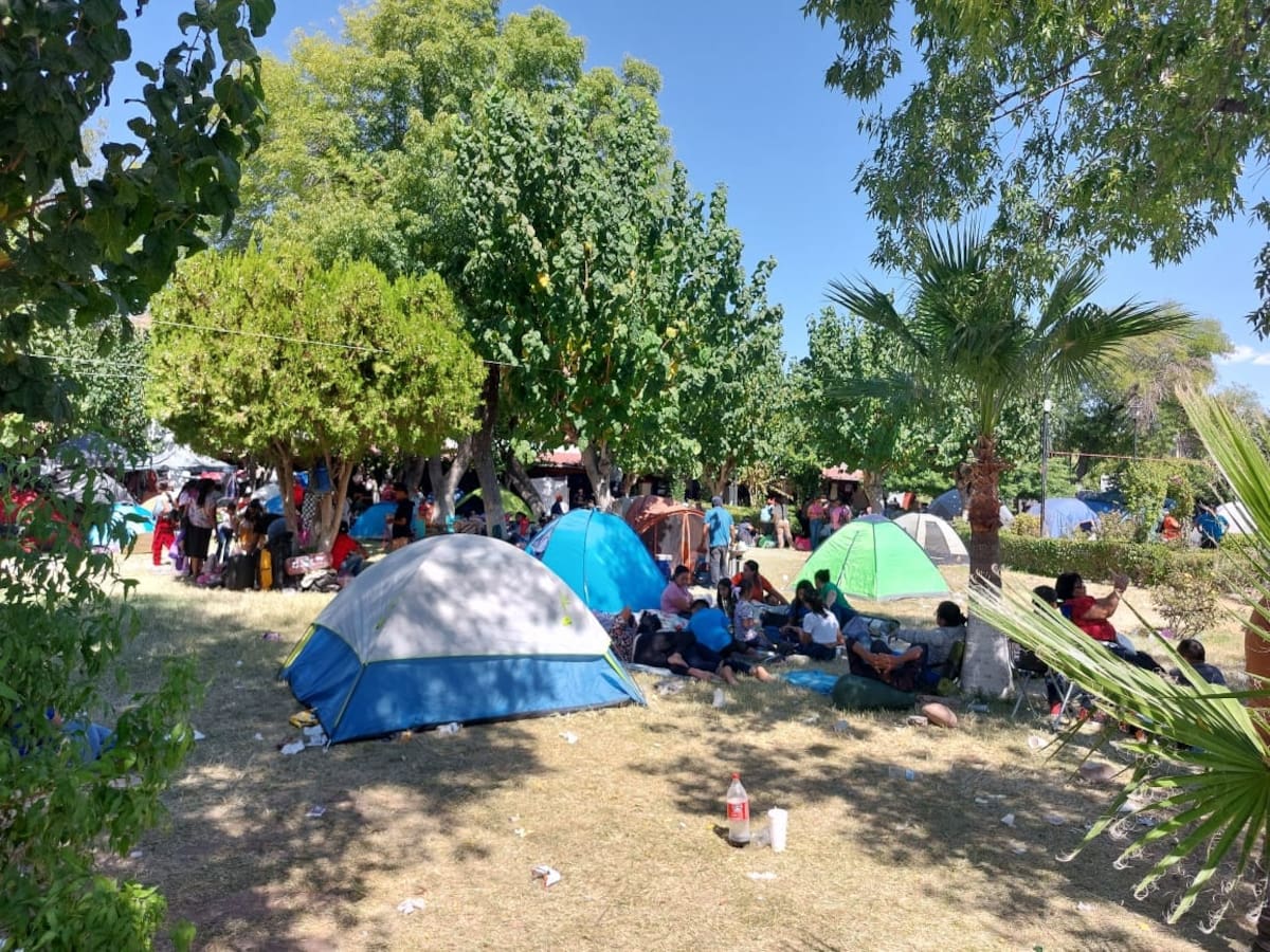 La nación Tohono O’odham habilitará un campamento al sur de la iglesia a partir del jueves 1 de octubre después de las 12:00 horas. | Crédito: Manuel Jiménez