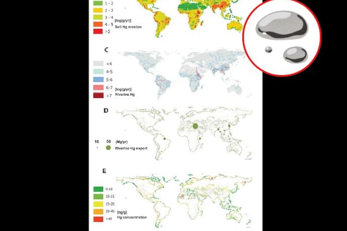 La contaminación por mercurio en los ríos se ha duplicado desde la era preindustrial