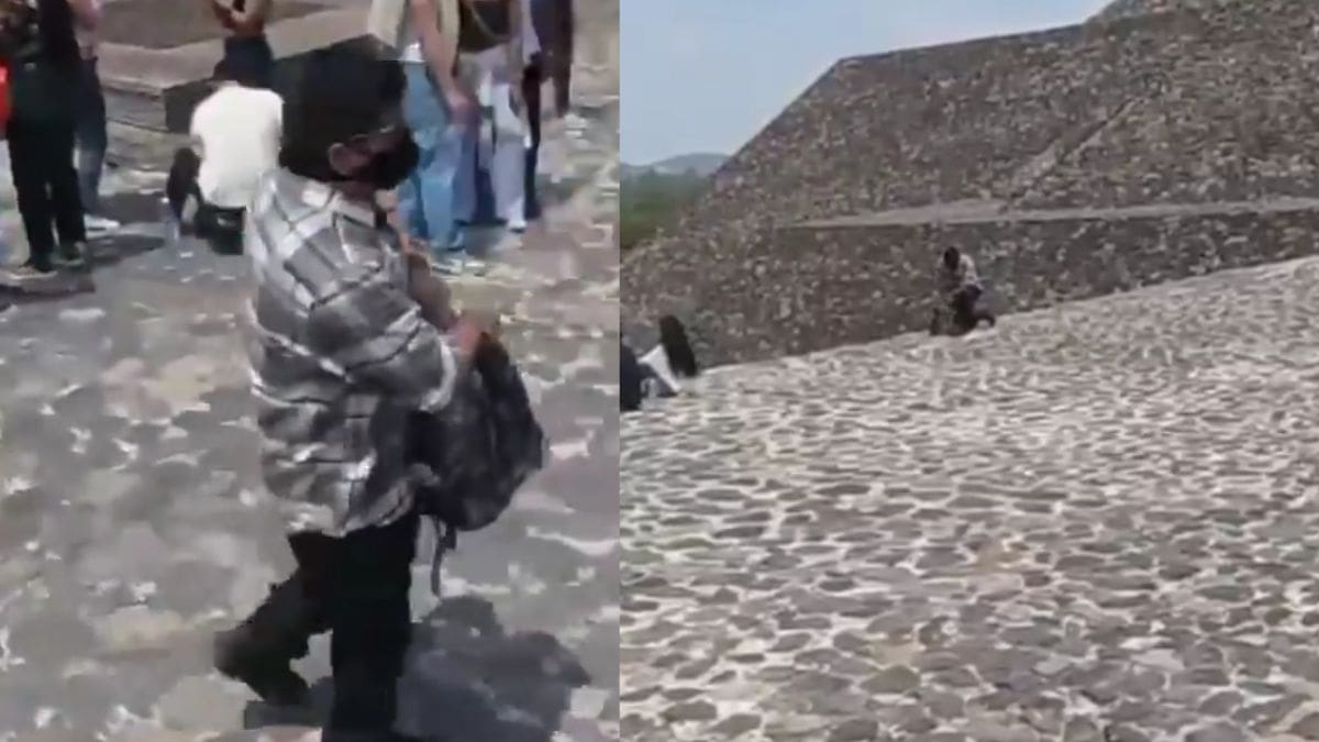 Nuevo video del tirador de teotihuacán muestra cómo llegó y el momento exacto en el que prepara su arma