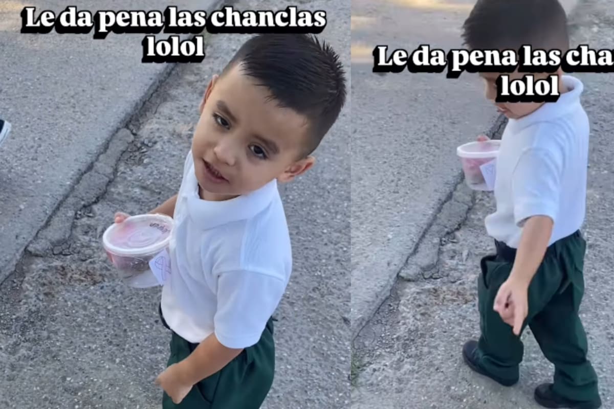 “Vete a la casa”: niño se avergüenza de su mamá por llevar chanclas y no quiere que lo acompañe al kínder