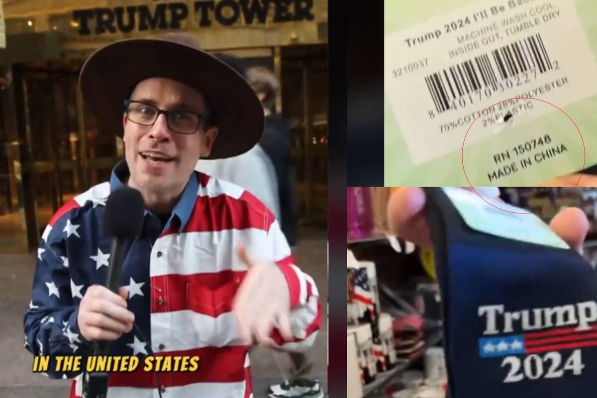 Revelan tienda de souvenirs en la Trump Tower con artículos hechos en CHINA del presidente de EU