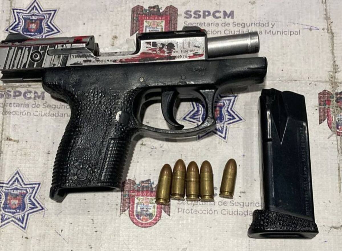 Una de las armas decomisadas.