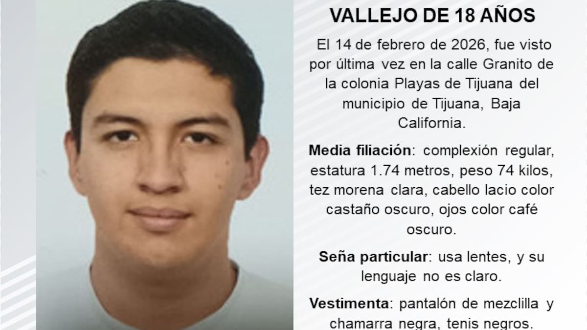 Se busca a Zaid Fabián López Vallejo de 18 años de edad