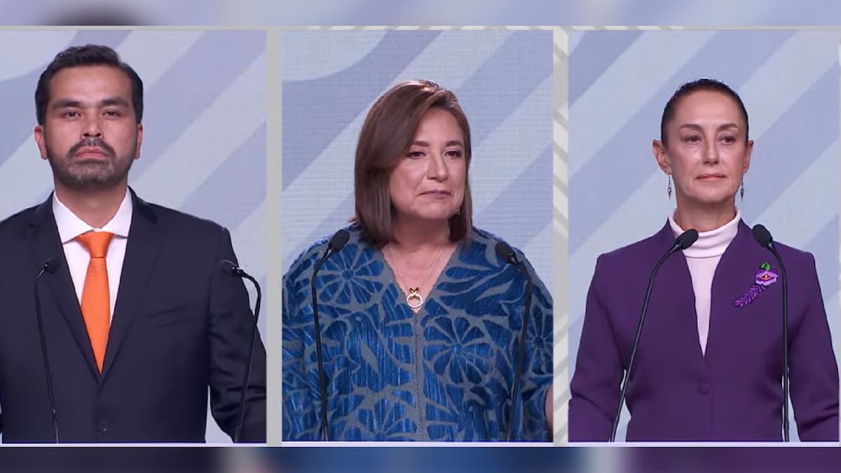 El nombre del debate fue “Democracia y gobierno: Diálogos constructivos”. Foto: Captura de video/INE