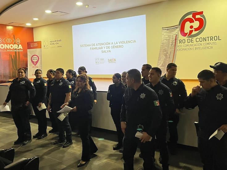 Capacitan a policías de Sonora para atención de los llamados al 911 por violencia familiar