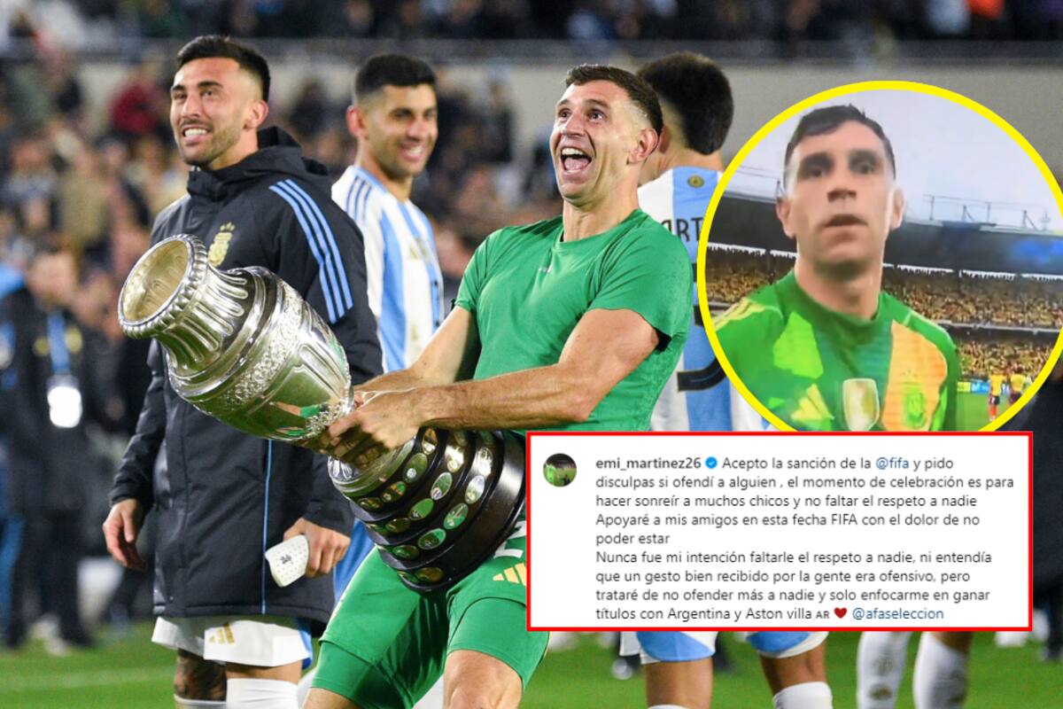 “Trataré de no ofender más a nadie”: ‘Dibu’ Martínez habla tras sanción por indisciplinas