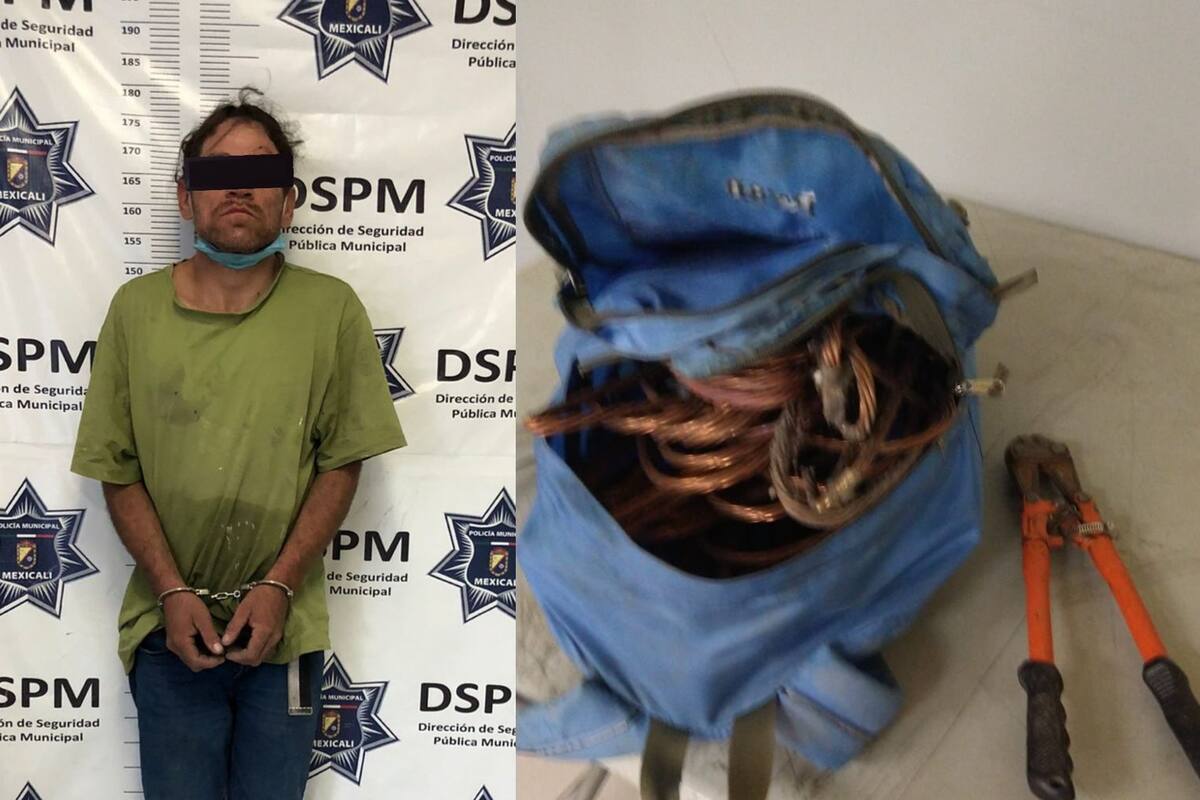 Sorprenden a hombre robando cableado en alcantarilla