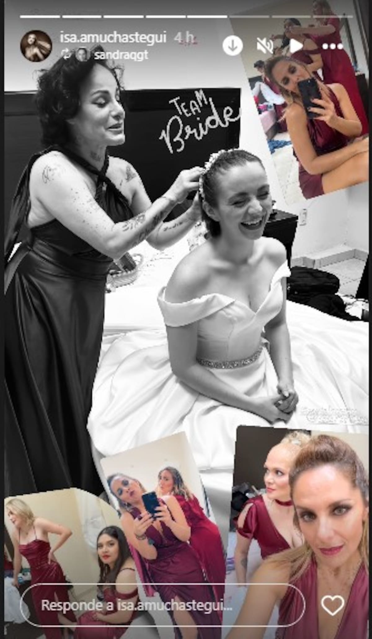 Lolita Cortés ayudó a su hija a prepararse para la ceremonia / Instagram: @dariromo