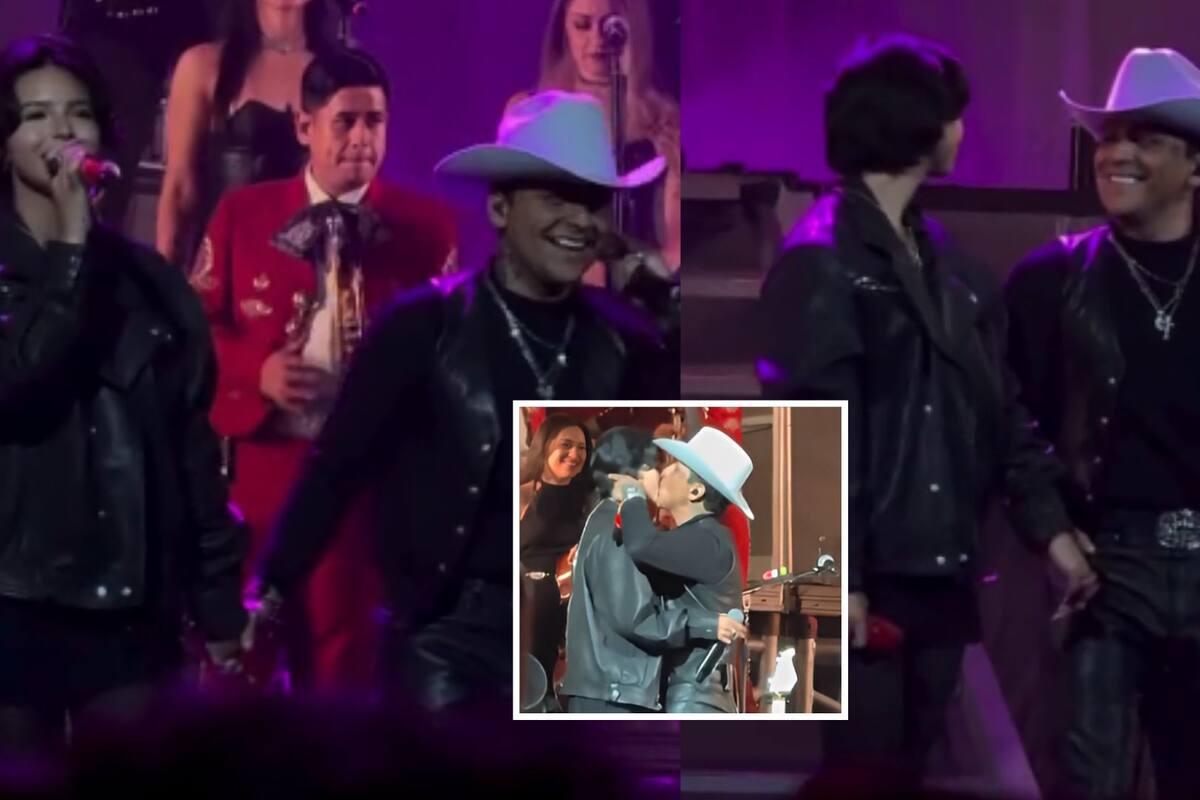 “Véngase mi amorcito”: Christian Nodal y Ángela Aguilar derrochan amor durante concierto