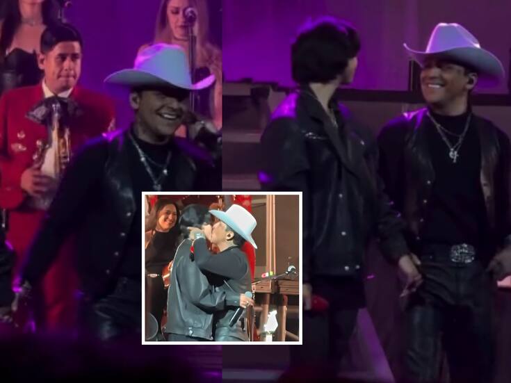 “Véngase mi amorcito”: Christian Nodal y Ángela Aguilar derrochan amor durante concierto