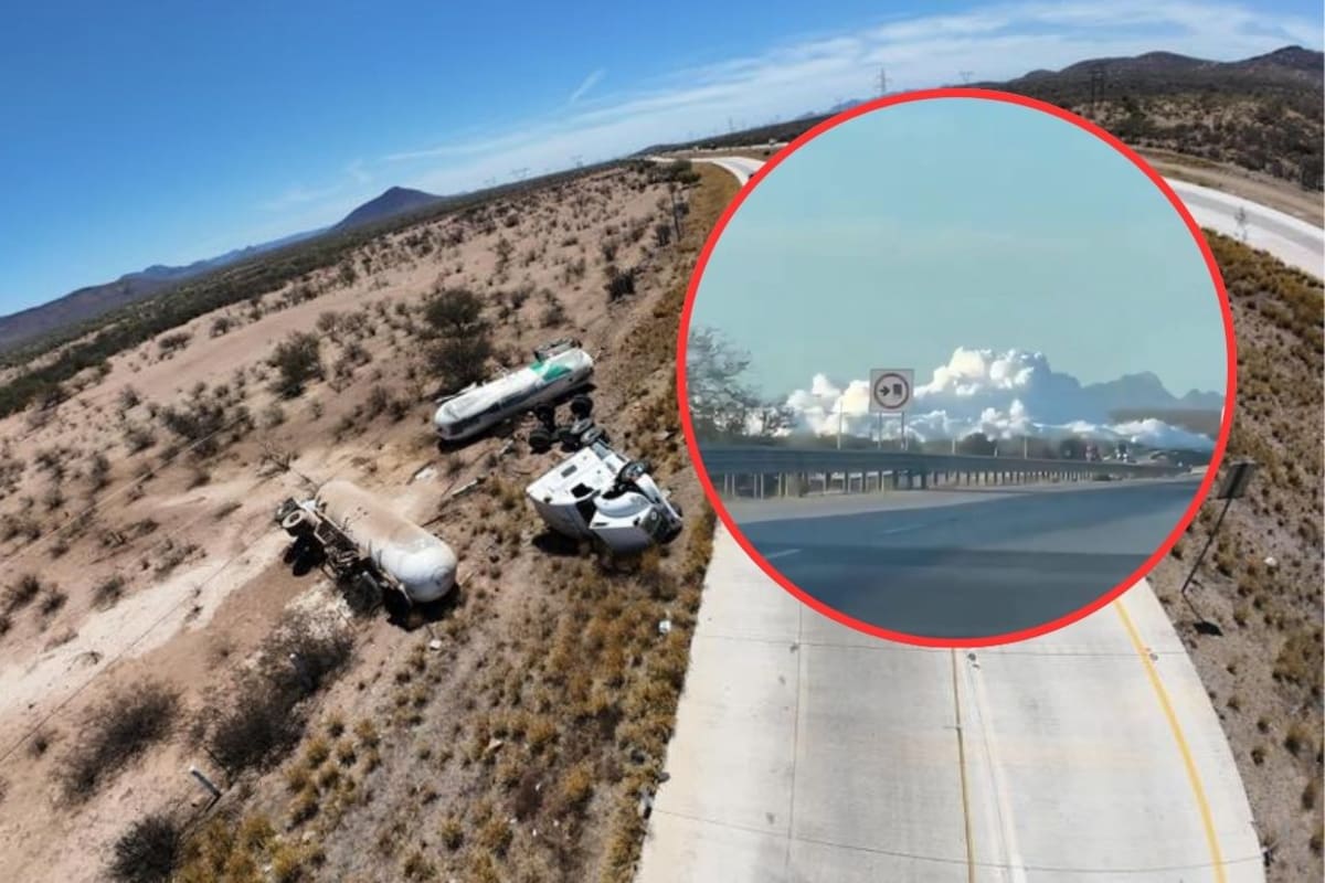 27 personas afectadas tras volcadura de pipa con amoniaco en carretera Hermosillo-Guaymas; todos en condición estable