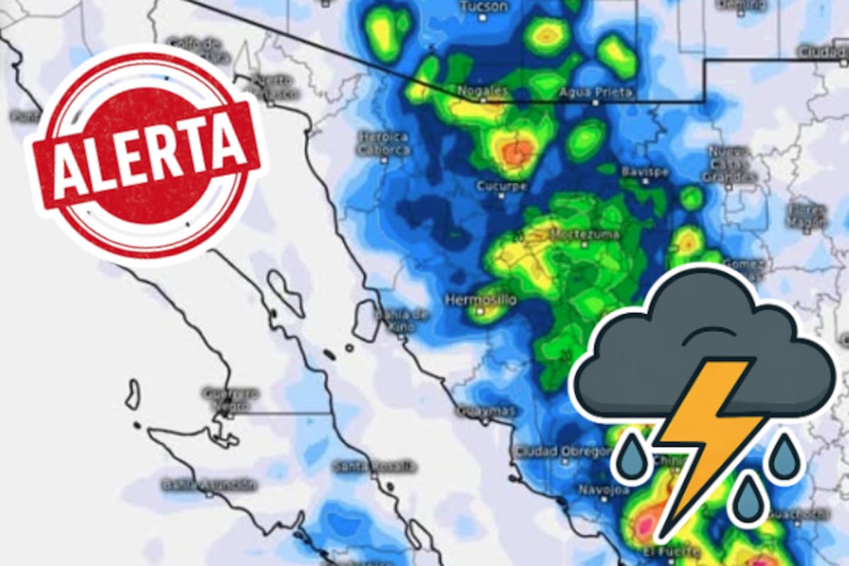 Tormenta “Ivo” activa alerta en Sonora: Protección Civil emite recomendaciones clave ante lluvias intensas