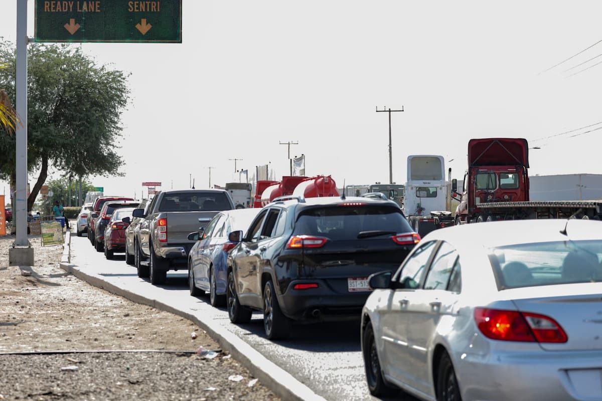 90 minutos de espera por la garita Zona Centro