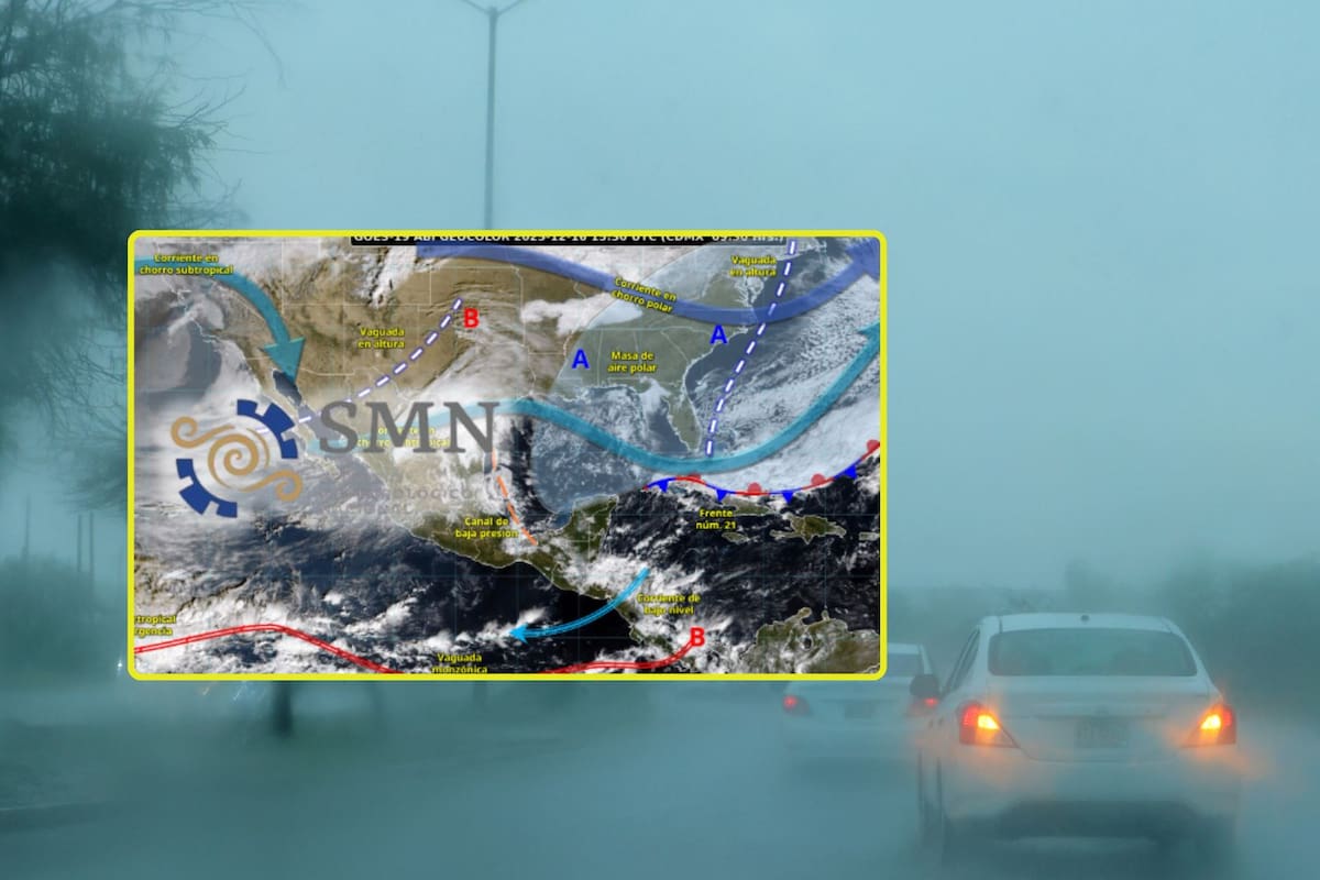 Frente frío ‘congelará’ estas ciudades mañana jueves y viernes; habrá lluvias y vientos intensos de hasta 80 km/h en algunas partes