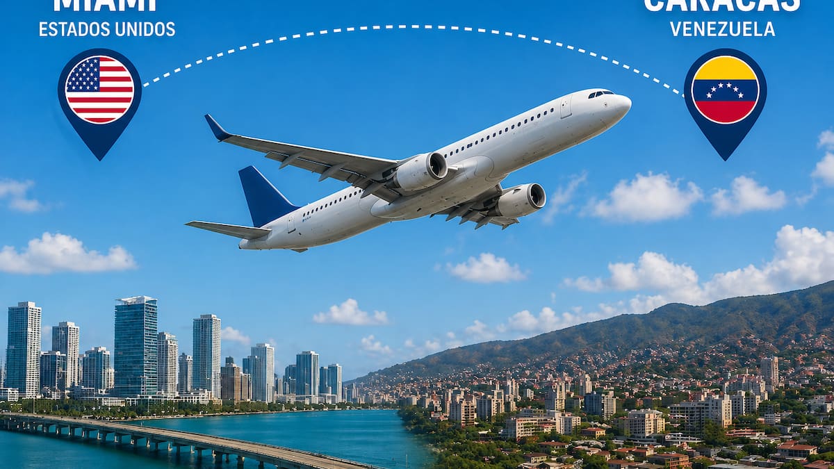 Primer vuelo directo entre Miami y Caracas despega tras siete años suspendido, mientras reencuentros familiares contrastan con críticas al régimen venezolano