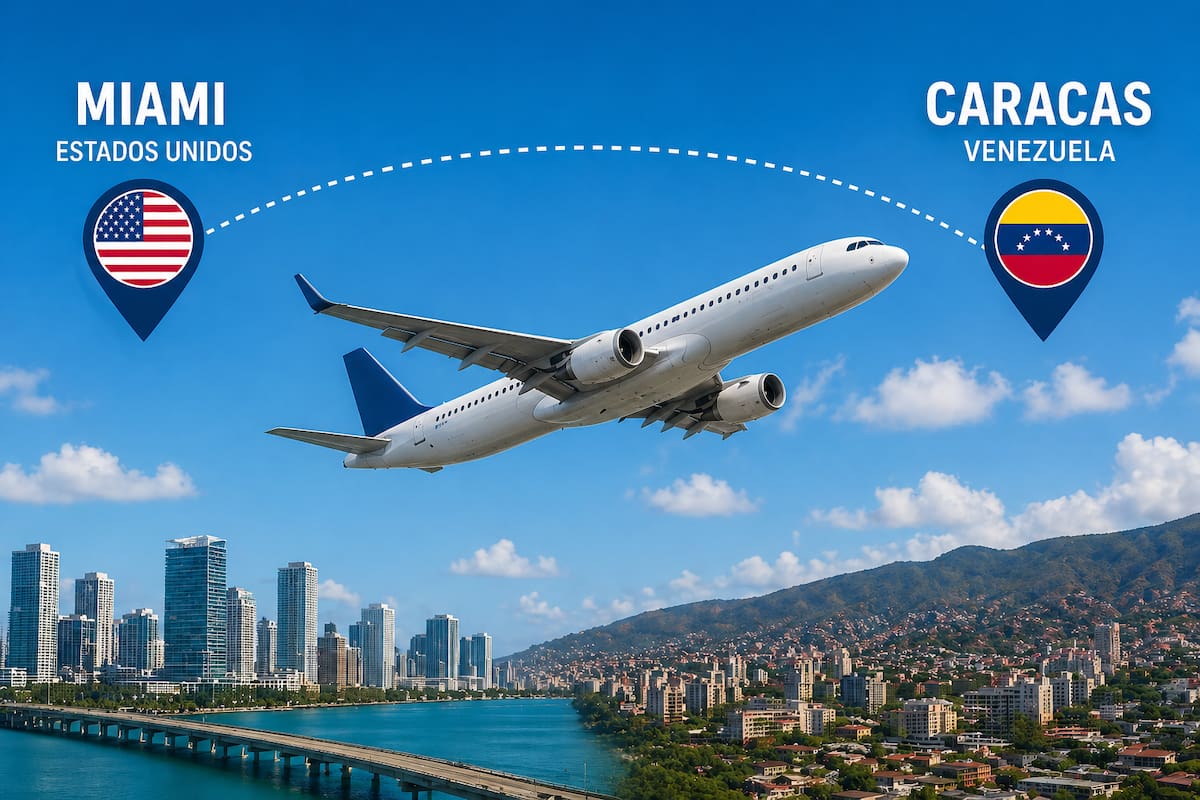 Primer vuelo directo entre Miami y Caracas despega tras siete años suspendido, mientras reencuentros familiares contrastan con críticas al régimen venezolano