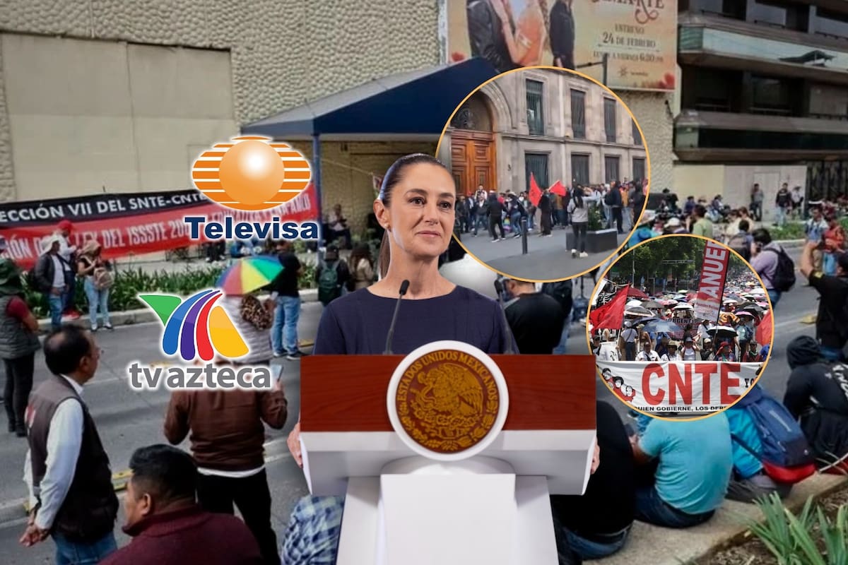 Maestros de la CNTE se manifiestan afuera de Televisa y TV Azteca; intensifican protestas con bloqueos, plantones y posibles boicots