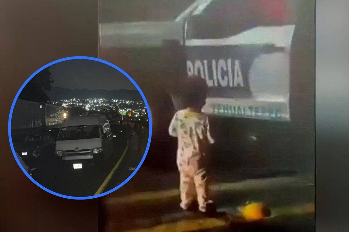 VIDEO: Niño camina solo por carretera de Puebla en medio de la noche