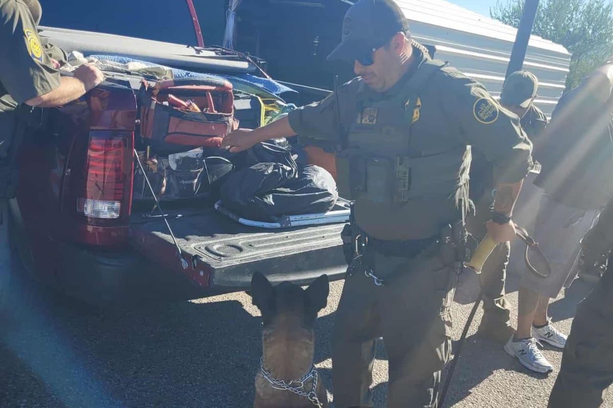 Traficante es detenido al ocultar a tres personas en vehículo de trabajo