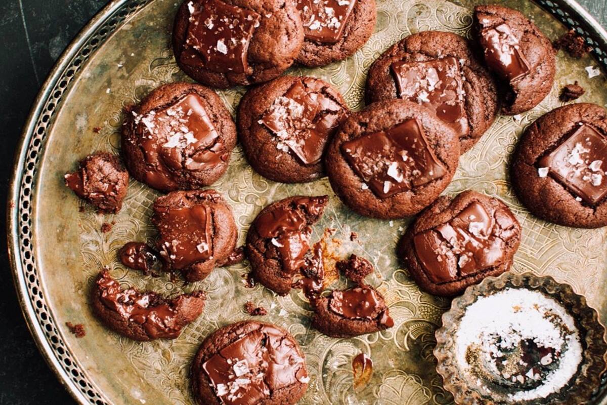 Galletas de mantequilla con chocolate y sal