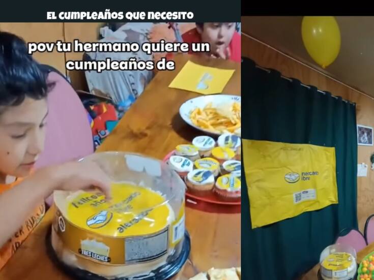 “Que lo apadrine Mercado Libre.”: niño se vuelve viral por tener fiesta temática de Mercado Libre