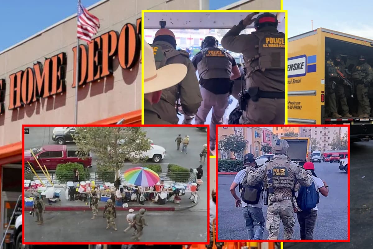VIDEO: ICE se esconde dentro de camión de mudanza e irrumpe en estacionamiento de Home Depot en Los Ángeles para arrestar a jornaleros; reportan 16 detenidos