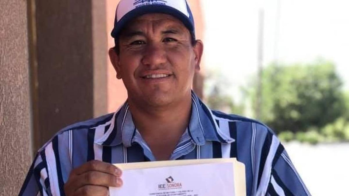 Édgar Palomino Ayón, candidato no registrado de Cucurpe, recibió la constancia de mayoría en 2021.