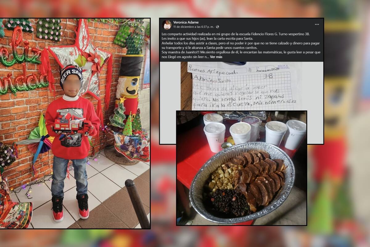 ¡Historia con final feliz! Juanito, niño de primaria que hizo carta a Sata Claus pidiendo zapatos para poder ir a la escuela, recibe muchos regalos en Navidad (VIRAL)