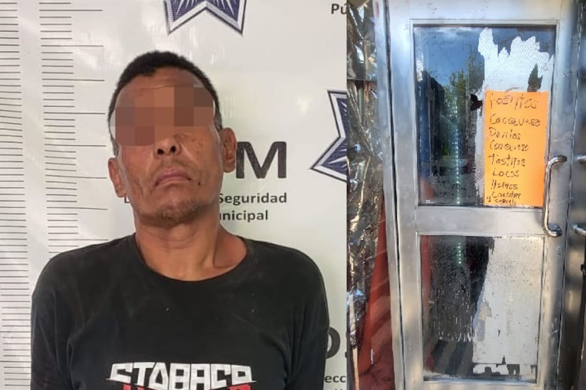 Detienen a sujeto por destrozar la puerta de una vivienda en Los Naranjos