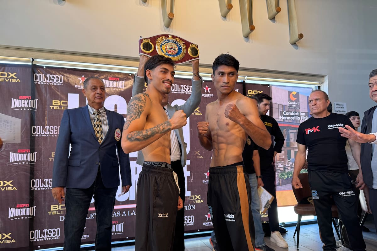 “Diamante” Russell y René Calixto superan báscula y se medirán este sábado en Hermosillo
