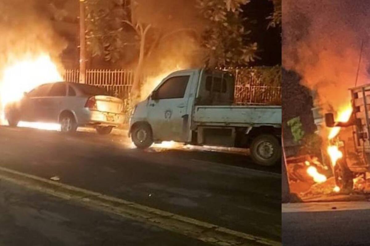 Reportan quema de vehículos y violencia en Colima tras detención de “La Vaca”