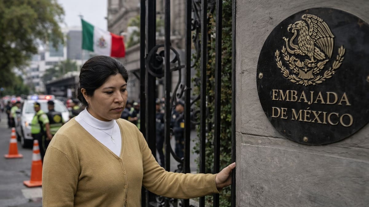 Perú refuerza la vigilancia policial en la embajada de México en Lima por el asilo a Betssy Chávez, ex primera ministra condenada por conspiración, en medio de una crisis diplomática sin precedentes entre ambos países